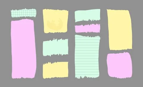 Paper and Elements scrapbooking Old torn crumpled. Stockillustratie