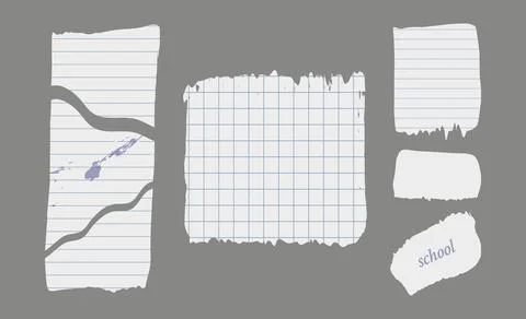 Paper and Elements scrapbooking Old torn crumpled. Illustrazione stock