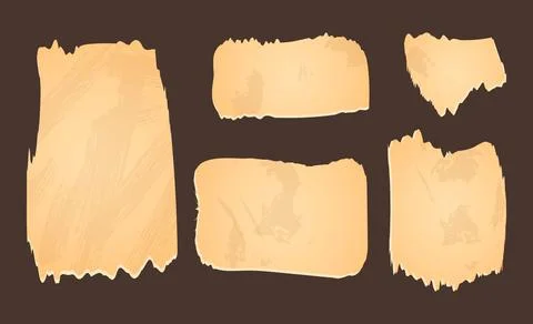 Paper and Elements scrapbooking Old torn crumpled. Stock Illustration