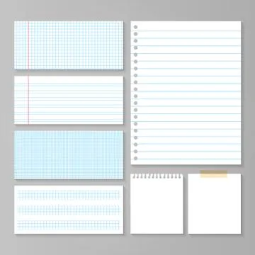 Paper and notes vector set Stock Illustration