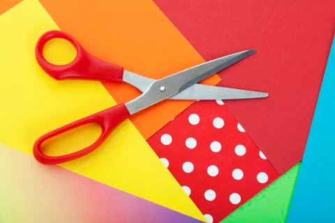 Paper and scissors Stock Photos