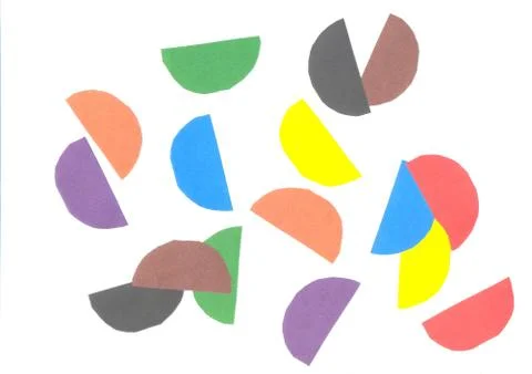 Paper application cut from colored with scissors Stock Photos