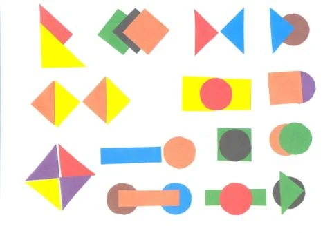 Paper application cut from colored with scissors Stock Photos