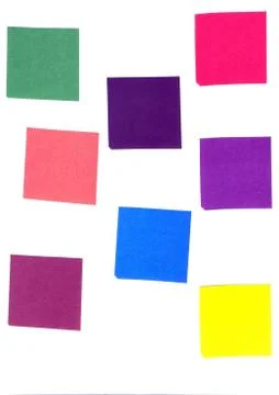 Paper application cut from colored with scissors Stock Photos