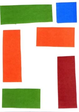 Paper application cut from colored with scissors Stock Photos