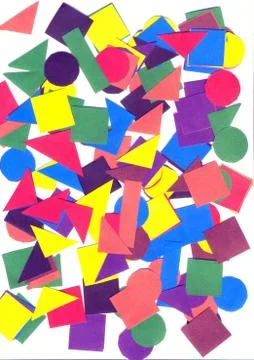 Paper application cut from colored with scissors Stock Photos