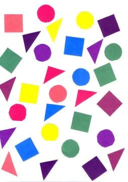 Paper application cut from colored with scissors 库存照片