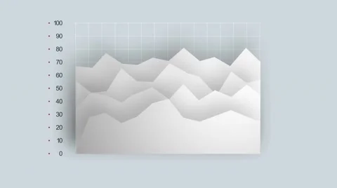 Paper area chart in motion, loop Stock Footage 43676805