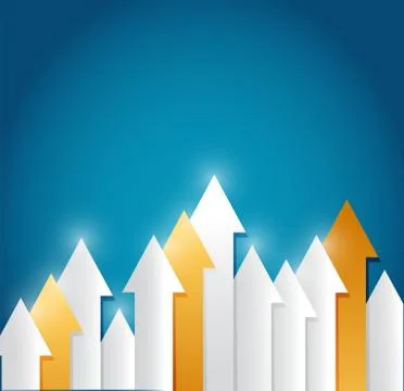 Paper arrows background - creative business Stock Illustration