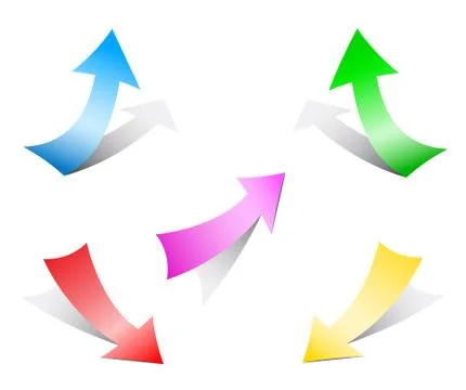 Paper arrows Illustrazione stock