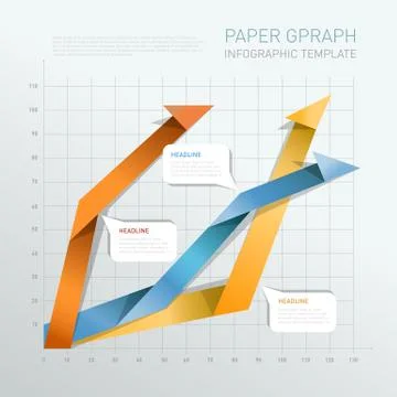 Paper arrows info-graphic. Vector Illustration Stock Illustration