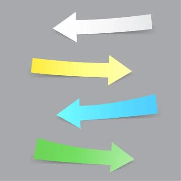 Paper arrows shadow Illustrazione stock