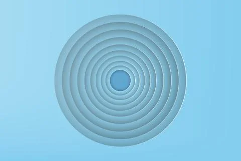 Paper art of blue circle with shadow background,vector 스톡 일러스트