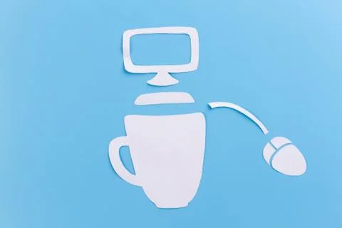 Paper art of computer Stock Photos