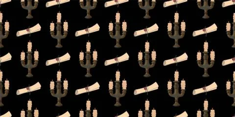 Paper art pattern with parchment scroll for decoration design. Vector cover. Stock Illustration