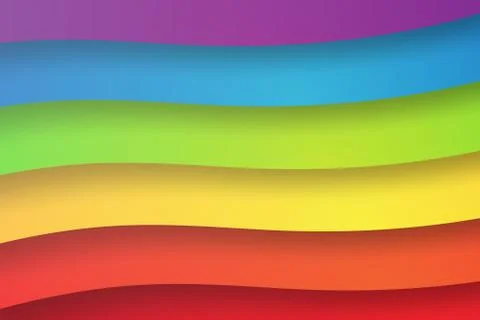 Paper art of shape rainbow abstract background,colorful,vector,illustration Illustrazione stock