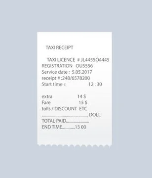 Paper atm check vector element Stock Illustration