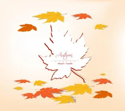 Paper autumn vector leaf Stock Illustration