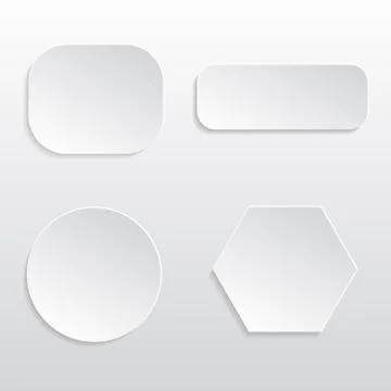 Paper badges - vector set Stock Illustration