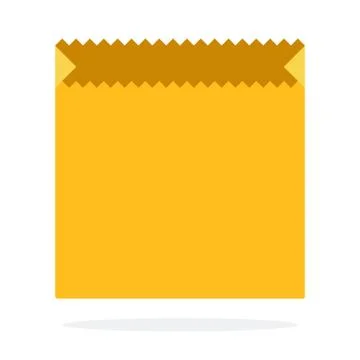 Paper bag for food vector flat isolated Stock Illustration