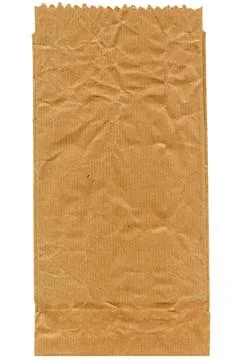 Paper bag for fruit or bread isolated over white 스톡 사진