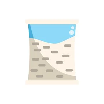 Paper bag full of construction material for repairing and building walls Stock Illustration