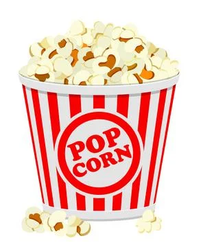 Paper bag full of popcorn Stock-Illustration