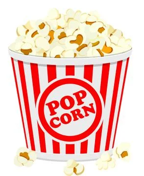 Paper bag full of popcorn Stock-Illustration