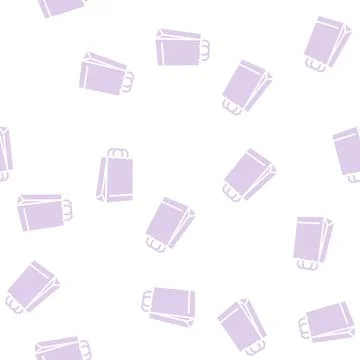 Paper bag glyph seamless pattern Stock Illustration