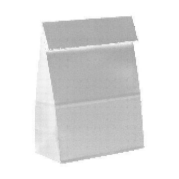 Paper bag halftone dot pattern design vector illustration on white background Stock Illustration
