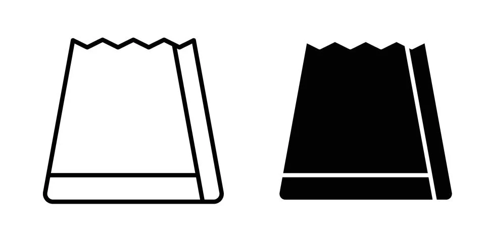 Paper bag icon for design projects and web UI Stock Illustration