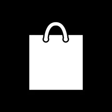 Paper bag icon flat simple vector illustration Illustrazione stock