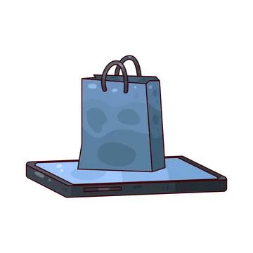 Paper bag illustration Stock Illustration