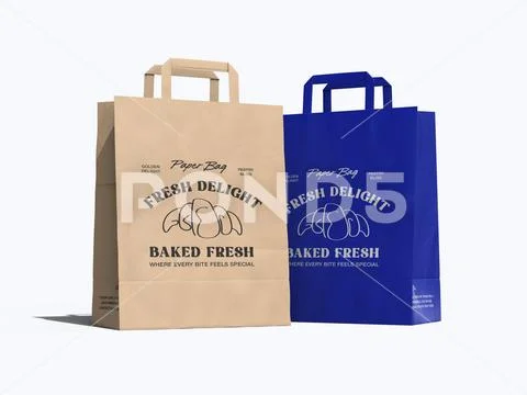 Paper Bag Mockup Modèle PSD