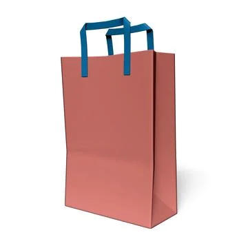 Paper Bag Mockup In White Background Stock Illustration
