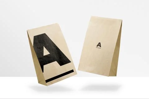 Paper bag packaging Stock Photos