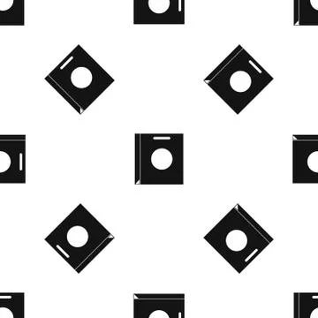 Paper bag pattern seamless black イラスト素材