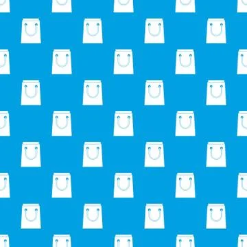 Paper bag pattern seamless blue イラスト素材