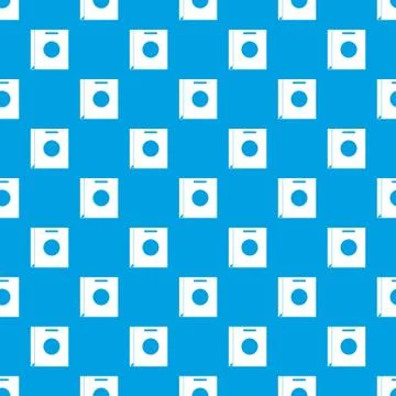 Paper bag pattern seamless blue イラスト素材