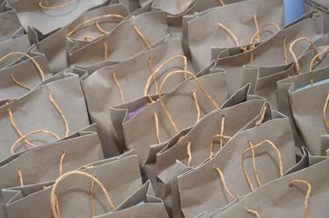 Paper bag Stockfoto's