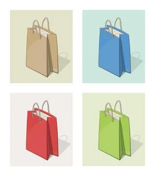 Paper bag for shopping Stock Illustration