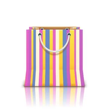 Paper bag stripped Stock Illustration
