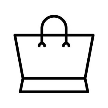 Paper bag vector illustration, line style icon Stock Illustration