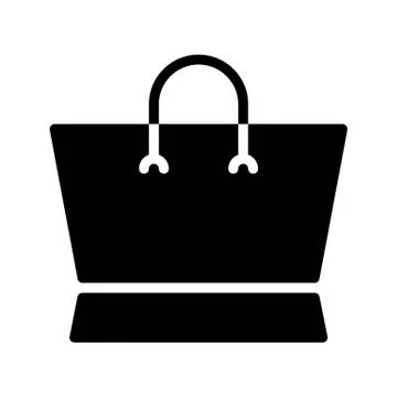 Paper bag vector illustration, solid style icon Stock Illustration