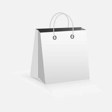 Paper bag on white background. Stock Illustration