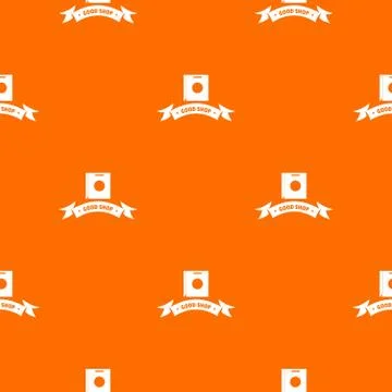 Paper bags pattern vector orange Stock Illustration
