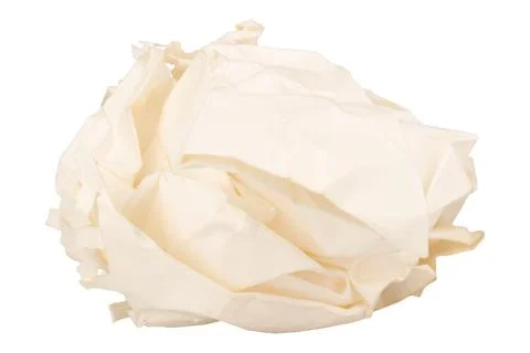 Paper ball isolated on white background Фото