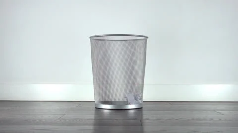 Paper balls falling into trash 60 Stock Footage 24245605
