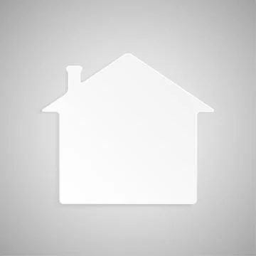 Paper Banner. Design Vector. Mockup. House. Stock Illustration
