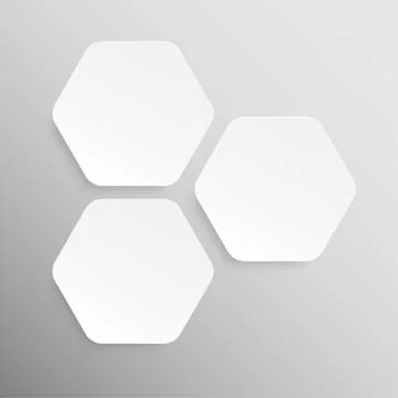 Paper Banner. Design Vector. Mockup. Hexagon. Stock Illustration